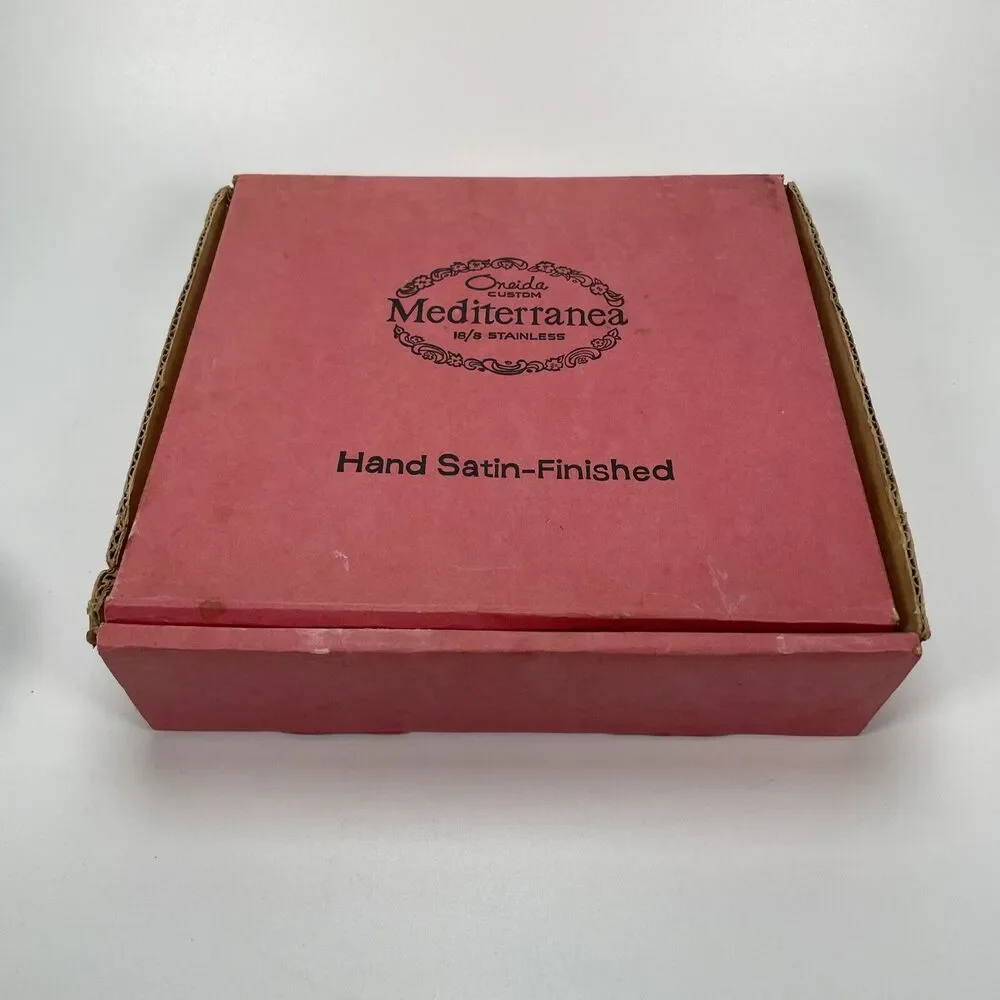 Vintage Oneida Custom Stainless 18/8 Condiment Relish 3 Bowl Server Original Box